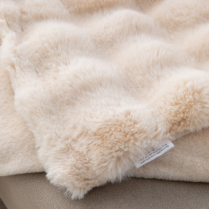 Fluffy Rabbit Fur Blanket